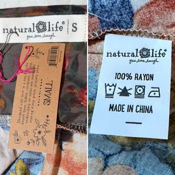 Natural Life Live-In-It Knit ButterSoft Floral Mini Skirt Pink Multicolor S NWT - Picture 10 of 12